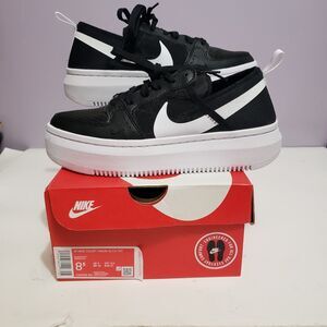 Nike Court Vision Alta Black White Women's Sneakers Sz 8.5